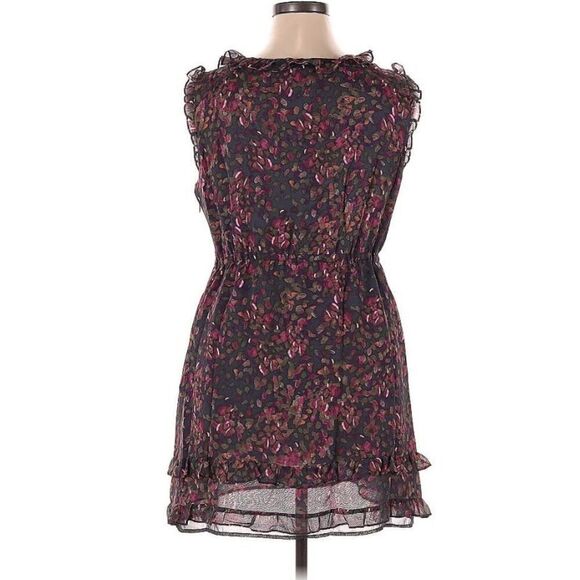 J. Crew Womens Vintage Printed Ruffle Trim Sleeveless Silk-Blend Mini Dress Size - Picture 4 of 14